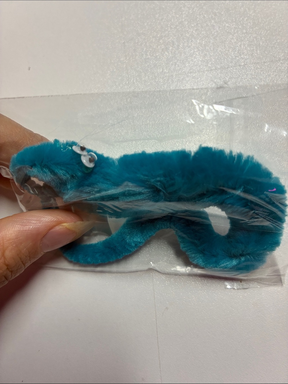 Teal Worm on A String - Picture 2 of 2